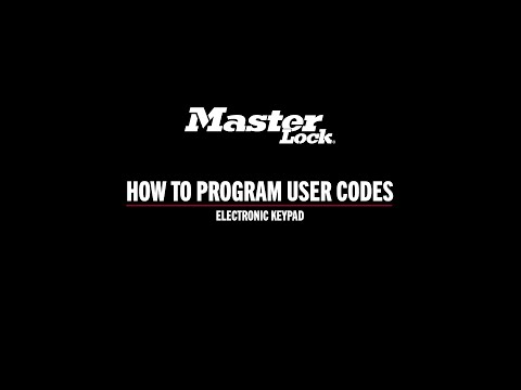 Video Thumbnail for How To Program User Codes