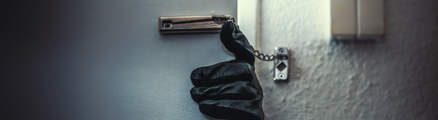 Burglar opening a door latch