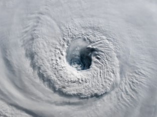 aerial view of hurricane