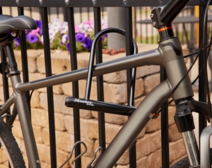 Master Lock U-Lock secured to a bike