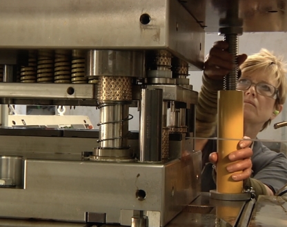 A professional worker locking out equipment.