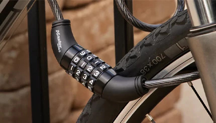 Bike lock locked on a bike