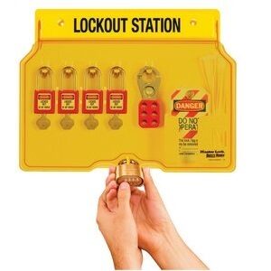 Purchase 4 Lock Padlock Station with contents in Gulf
